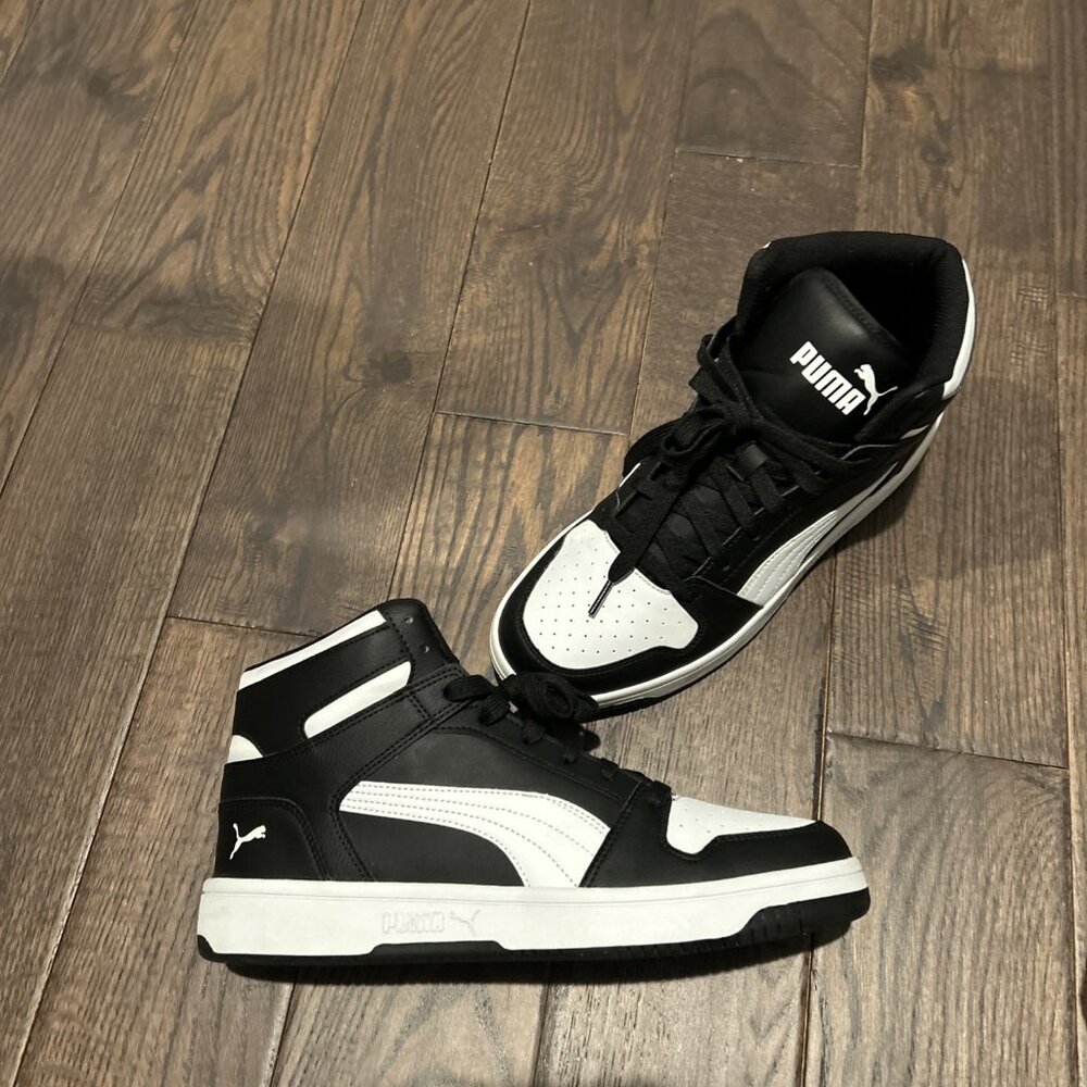 Puma Rebound LayUp SL Sneakers Men's Size 11.5 Black/ White 369573-01